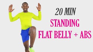 20-Minute Standing Abs Workout for A Flat Belly - No Equipment (Six Pack Abs)