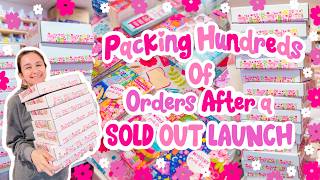 Packing Hundreds of Orders After My Biggest Sale Yet! 🥹 Small Business Studio Vlog