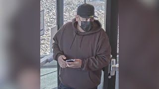 Authorities search for bank robbery suspect