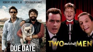 TWO AND A HALF MEN crossover w/ DUE DATE ft. Robert Downey Jr & Zach Galifianakis