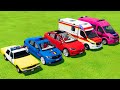 CHEVROLET, DACIA, TESLA, VOLKSWAGEN POLICE VEHICLES & MERCEDES AMBULANCE CAR TRANSPORTING ! FS22