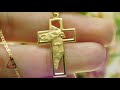 Pingente em Ouro 18K Crucifixo Face de Cristo