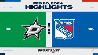 NHL Highlights | Stars vs. Rangers - February 20, 2024