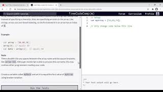 40 - Learn Basic JavaScript Access Array Data with Indexes