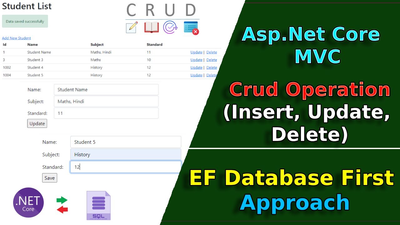 Asp Net Core 6 Mvc Crud Operation With Ms Sql Database Using Ef Core