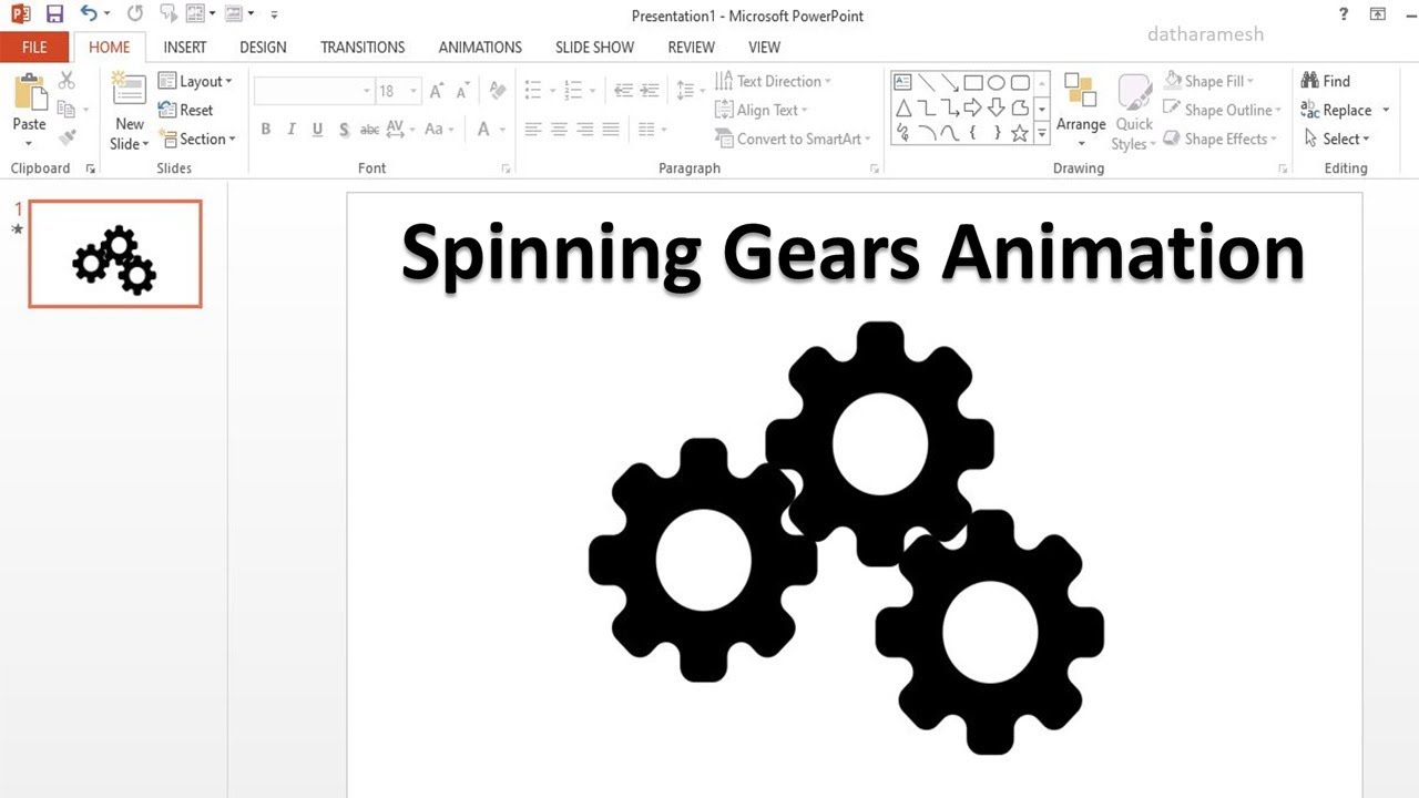 Gear Animation In Powerpoint Youtube