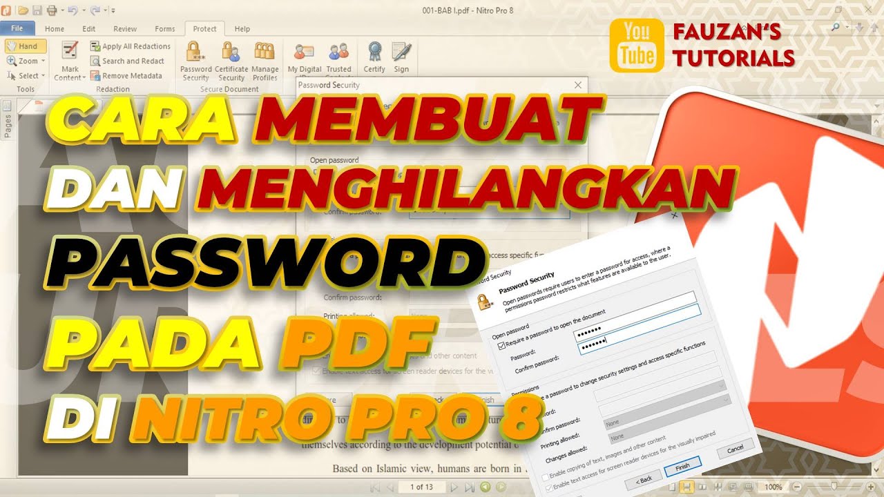 Cara Membuat Dan Menghilangkan Password Pada PDF Dengan Menggunakan ...