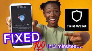 HOW TO WITHDRAW FROM WATCH ONLY WALLET ||trust wallet||@Thebitcoproject #trustwallet Explained!!
