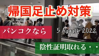 【緊急】アジア地区 帰国 足止めで困っている方限定(バリ シンガポール ベトナム から 1度 バンコク で 検査 ）