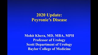 4.20.2020 Urology COViD Didactics - Peyronie's Disease