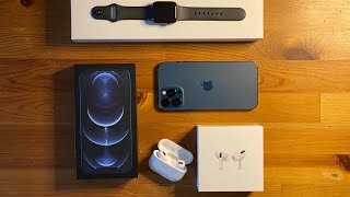 Iphone 12 ProMax Unboxing || Apple Airpods  Pro Unboxing || Apple Watch Series 6 Unboxing