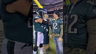 Miles Teller Meets Jason Kelce Prior to MNF! #shorts