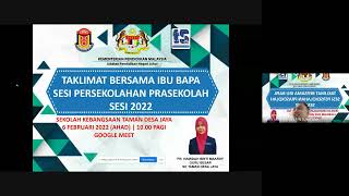 TAKLIMAT IBU BAPA PRASEKOLAH SESI 2022