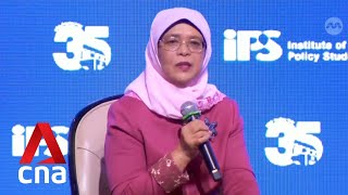 President Halimah says she is retiring but will continue to contribute