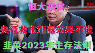 恒大暴雷之央行的暴力救市效果不佳已经显现||韭菜2023年的生存法则||躺平叔聊房地产