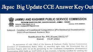 Jkpsc Big Update CCE Answer Key Out