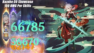 Kazuha Lv 90 Talents 7-7-7 \u0026 Freedom-Sworn R1 Damage Showcase - Best Luck Ever