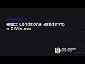 Conditional Rendering in React: Hiding & showing Content | React Tutorial