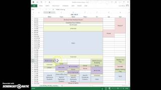 Weekly Schedule Example