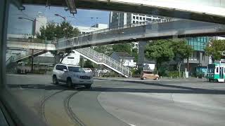 【豊橋鉄道市内電車】780形路面電車右側車窓 豊橋駅前～運動公園前 7 Oct. 2017