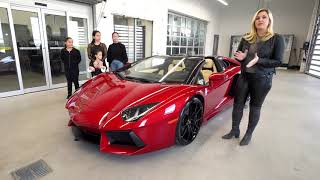 DELIVERING a STUNNING Lamborghini Aventador Roadster in Rosso Efesto - With a SPECIAL SURPRISE!