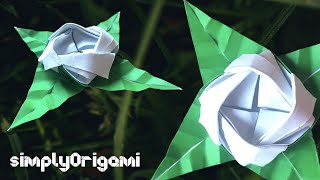 ORIGAMI Rose Brooch | make an EASY paper ROSE BROOCH | How to 🌸 | by Toshie Takahama & Sy Chen
