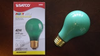 Satco 40watt Green Ceramic Light Bulb