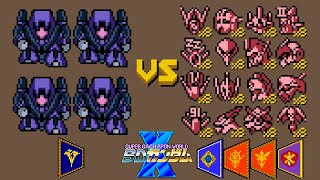 SDガンダムX　メッサーラx4 VS 連邦ネオジオンアクシズクロスボーン連合128体【SFC】