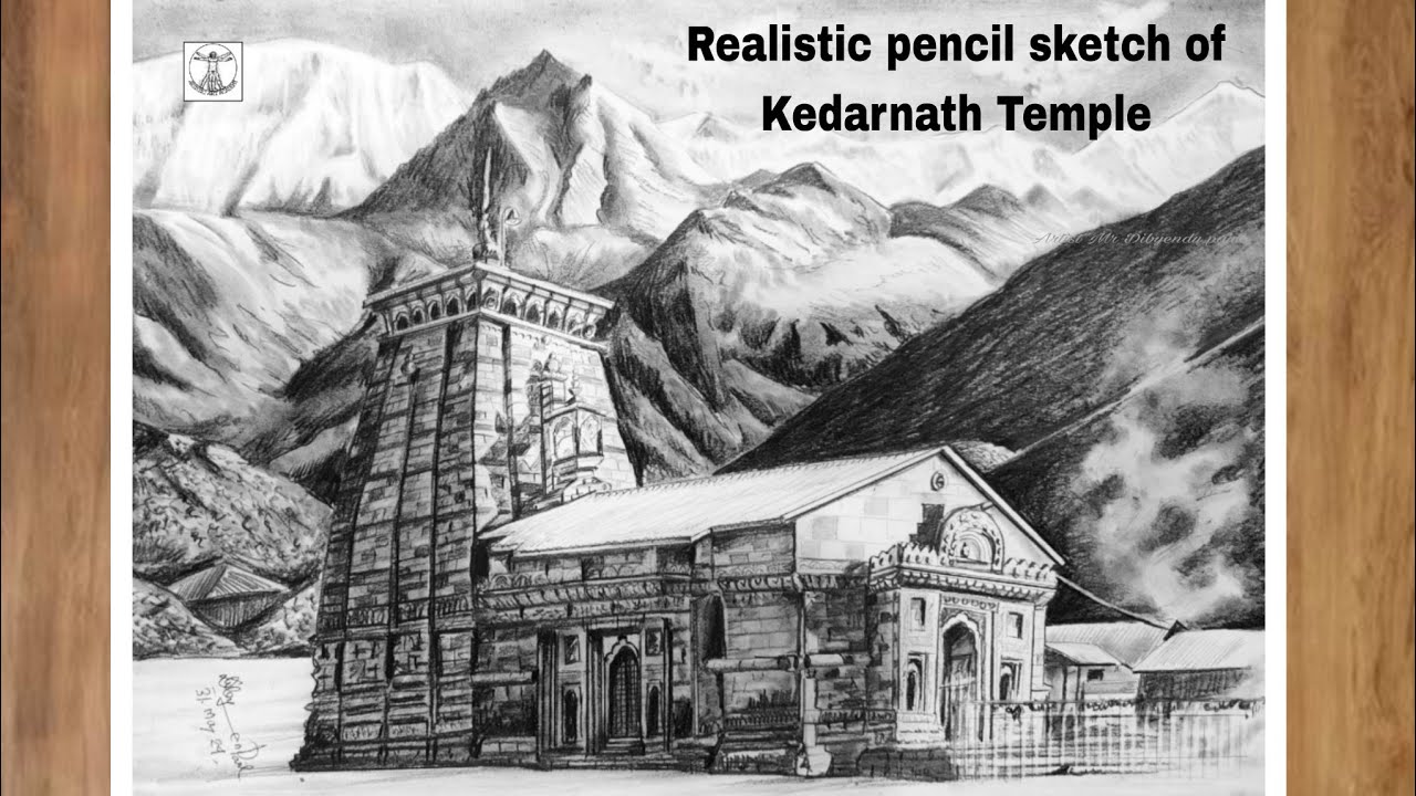 How To Draw Kedarnath Temple Step By Step Drawing Tutorial Part 