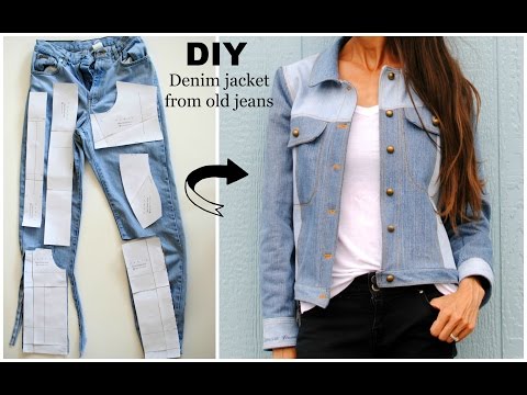 Upcycled denim jacket from old jeans Upcycled denim jacket from old jeans