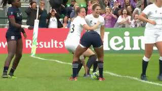 Highlights: England beat USA 47 -26 at Women's Rugby World Cup