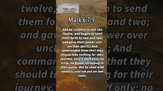 Daily Bible Verse: Mark 6:7-9 #wordsofjesuseachday #bibleverse #wordfortoday   #todaysbibleverse