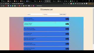 Contacts List App | React Application
