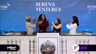 Tennis star Serena Williams rings the NYSE opening bell