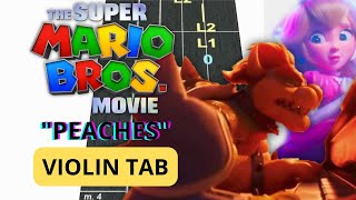 Peaches | Violín 🎻 Play Along | TUTORIAL | TABLATURA