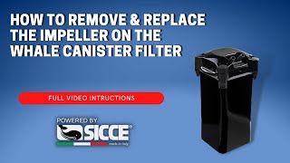 SICCE Whale Canister filter | How to remove the impeller