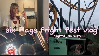 six flags fright fest vlog !! | haunted house | getting ready | sleepover