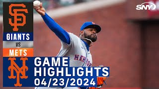 Mets vs Giants (4/23/2024) | NY Mets Highlights | SNY