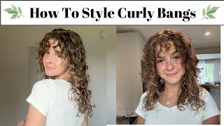 How to Style Curly Bangs