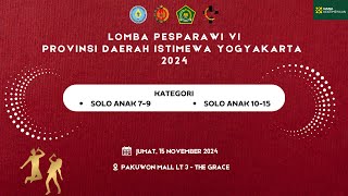 LOMBA PESPARAWI VI PROVINSI DIY - KATEGORI SOLO ANAK 10 - 14