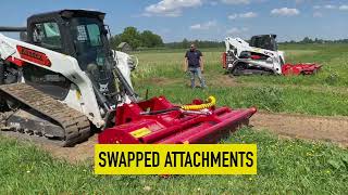 Bobcat T86 vs Bobcat T870 Hydraulic Power Test with CONETEKS M Attachments