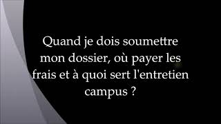 Soumission de dossier et payement des frais campus : Préparation Entretien Campus France & TCF