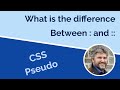 What is the difference between CSS pseudo class and element?
