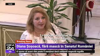 Senatul, adrese către Ministerul Sănătății și DSP să verifice adeverința senatoarei Diana Șoșoacă