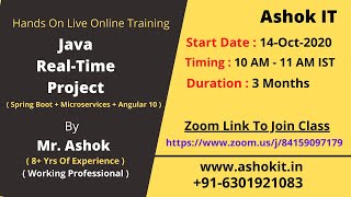 Java Real-time Project (Full Stack) | Session - 02 | Ashok IT