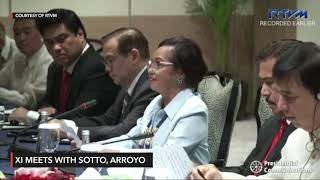 Xi meets with Sotto, Arroyo