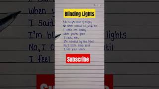 Blinding Lights ~ Weekend #shorts #yt #ytshorts #weekend #song #love #blindinglights #music #english