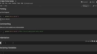 Python Tutorial For Beginners Part 2- Basic Syntax(Printing, Commenting, Rules, Variables)