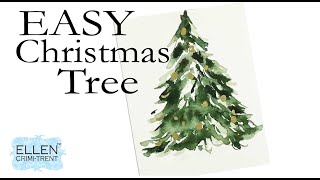 How to Paint and EASY Christmas Tree! @ellencrimitrent
