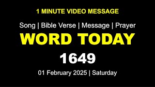 Word Today-1649 | Bro RSV | One-Minute Video Message (Malayalam) | 01 February 2025